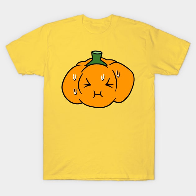 Nervous Orange Bell Pepper T-Shirt by saradaboru